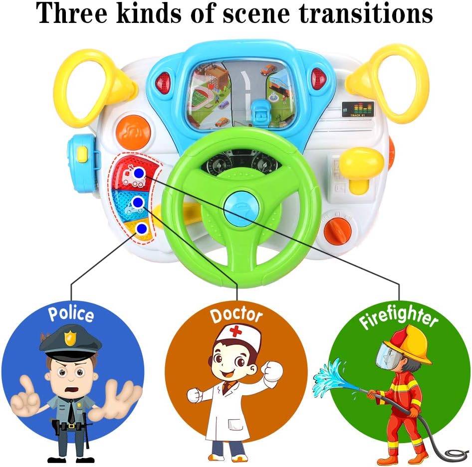 AMOSTING Pretend and Play Ride On Toys for Toddler Boys Girls Learning & Educational Baby Driver Toy Cars for Preschool Kids